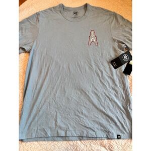 47 Brand Houston Oilers Football Helmet NFL Graphic T Shirt Mens XL Blue